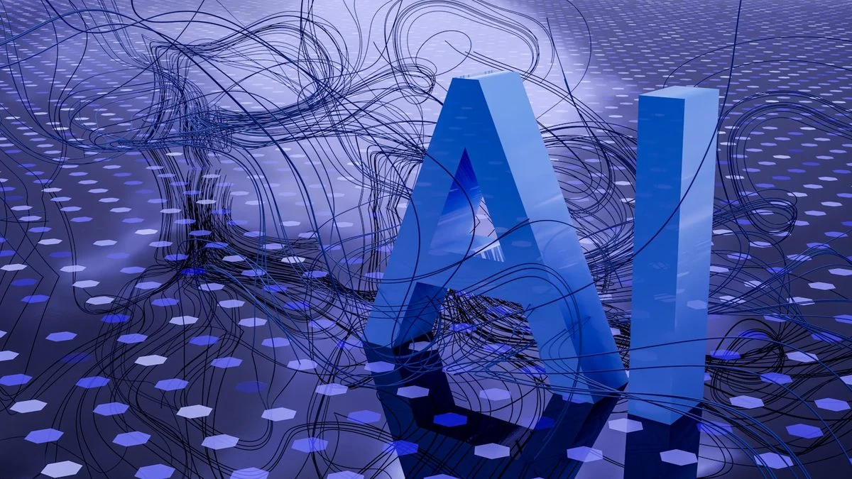 Visualización de inteligencia artificial en un centro de datos